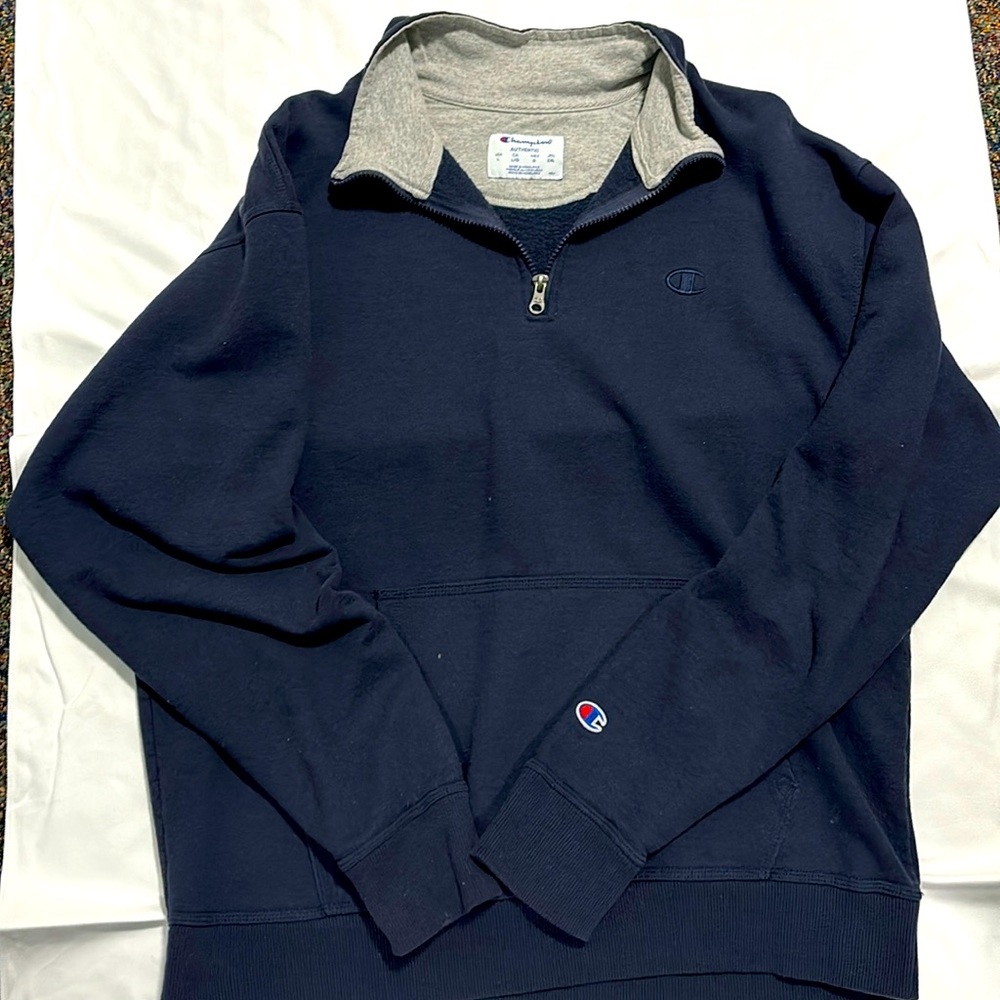 Navy Blue Champion Quarter zip